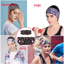 2Pcs Button Headband and Mask for Women Turban Soft Yoga Sports Elastic Hair Fashion Hair Band with Mask for Nurse Mask Headband with Buttons (Black Pumpkin) AYRXG