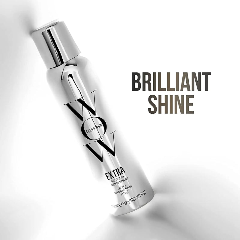 COLOR WOW Extra Mist-Ical Shine Spray - Add Lightweight Gloss & Shine to Dull, Dry Hair with Botanical Shine Source Mullein Beauty Coquette
