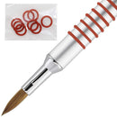 PANA USA 3D Kolinsky Nail Art Brush Silver Metal with Non-Slip Handle Acrylic Nail Art Brush Sculpture Brush (Size
