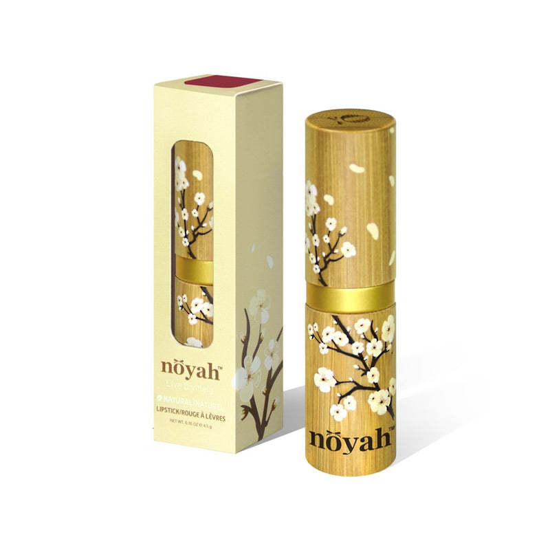 Noyah Lipstick, Currant News, 0.16 oz. + Natural Cosmetics E-Book Noyah