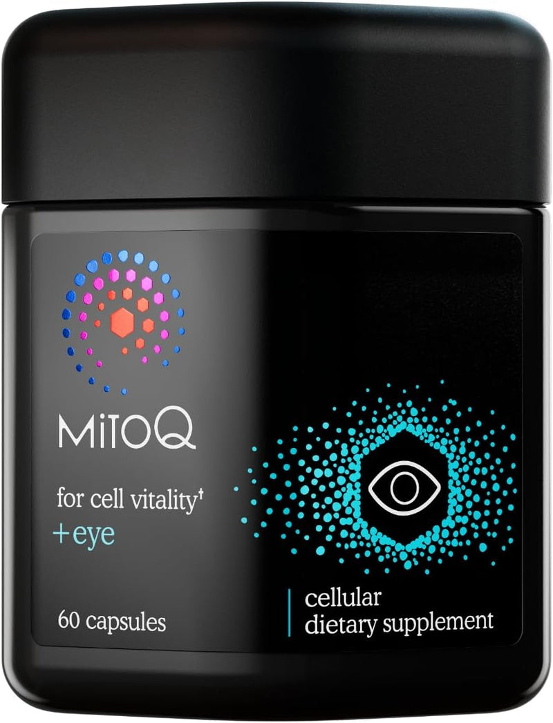 MitoQ +Eye Advanced CoQ10 Antioxidant - Contains Mitoquinol Mesylate, Lutein, Zeaxanthin, Bilberry, Maritime Pine Bark - Supports Eye Health, Blue Light Filtration & Cell Vitality (60 Capsules) Infinity Warehouse