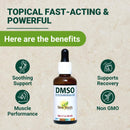 DMSO liquid drops with Pipette (50 ml) | dimethyl sulfoxide | 99.9% Pure DMSO Pharmaceutical grade | Topical Fast Acting | NEW ROOTS HERBAL Infinity Warehouse