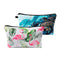 2 Pack Cosmetic Bags for Women Functional Makeup Bags Small Travel Bags Toiletries Case Accessories Organizer Fashion Women Gifts including Flamingo, Ocean FUN FUN HOME