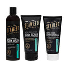 The Seaweed Bath Co. Rosemary & Mint 12oz Body Wash, 6oz Body Cream and 6oz Body Scrub, Natural Organic Bladderwrack Seaweed, Paraben Free The Seaweed Bath Co. Store
