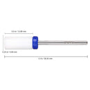 PANA Professional 3/32" Shank Size - Flat Top Small Barrel White Ceramic Bit - Nail Drill Bit for Dremel Machine Pana