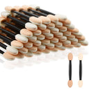 Eyeshadow Applicators,MORGLES Eyeshadow Brush Sponge Applicator 50pcs Disposable Eyeshadow Brush Eyeshadow Sponge Brush Eye Makeup Applicators(Black) MORGLES