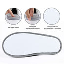 Gray Spa Slippers, Closed Toe(6 Pairs - 3L,3M) Disposable Indoor Hotel Slippers for Women, Fluffy Coral Fleece, Deluxe Padded Sole for Extra Comfort- Perfect for Guests, Hotel,Travel Foorame