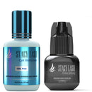 Eyelash Extension Glue + Gel Remover - Stacy Lash 5 ml / 0.5-1 Sec Drying time/Retention – 7 Weeks/Maximum Bonding Power/Professional Use Only Black Adhesive/Gel Remover/ 15 ml/GBL Free/Fast Lash Adhe STACY LASH