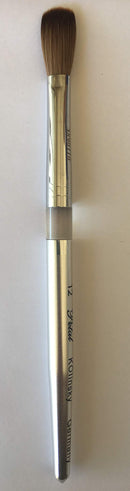 Silver Handle CRIMPED 100% Kolinsky Acrylic Nail Brush (Crimped 12) Silver Handle Nail Brush