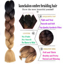 SHUOHAN 6 Packs Ombre Jumbo Braiding Hair Extensions 24 Inch High Temperature Synthetic Fiber Hair Extensions for Braiding (Deep Purple) SHUOHAN