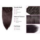MY-LADY Double Weft 100% Remy Human Hair Clip in Extensions 10''-24'' Full Head Thick Long Straight 8pcs 18clips(24" / 24 inch 170g,