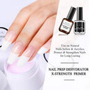 Morovan Nail Primer and Dehydrator for Acrylic Nails, Professional No Burn Fast Air Dry Nail Prep Dehydrator and X-Strength Primer Superior Protein Bonding, Acrylic Powder Application Morovan