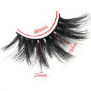 GOO GOO 3D Mink Eyelashes Fake Eyelashes, 25mm Dramatic Long Siberian Mink Eyelashes Natural Layered Effect Hand Made Strips Eyelashes Reusable Make Up Real False Eyelashes 1 Pair GOO GOO