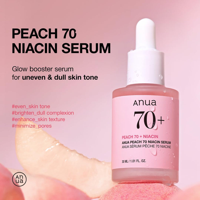 Anua Peach 70 Niacinamide Serum 30ml / brightening hydrating face serum/daily clean beauty (1.01 fl. oz.) Infinity Warehouse