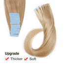 Wavy Tape in Hair Extensions 100% Human Hair Body Wave 14 inch Dark Black Long Soft Remy Hair Skin Weft Seamless Invisible Double Side Tape 20pcs/40g