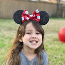 DRESHOW Mickey Ears Bow Headbands Glitter Party Decoration Cosplay Costume for Girls & Women DRESHOW