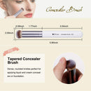 DUcare Makeup Kabuki Brushes 3Pcs Foundation Brush& Concealer Brush& Blusher Brush Face Blush Bronzer Travel Buffing Stippling Contour Liquid Blending Makeup brush set White DUcare Store