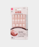 Kiss Salon Acrylic Nude French Nails 28 Count (Cashmere) (3 Pack) KISS