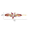 LUX ACCESSORIES Set of 2 Gold Flowers White Pink Marquise Hair Pins LUX ACCESSORIES