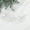 Yean Leaf Bridal Hair Vine Flower Pearl Wedding Hair Piece Rhinestone Hair Accessories for Women and Girls (Silver) Yean