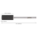 USA PANA Professional 3/32" Shank Size - Flat Top Small Barrel Carbide Bit - 5X Coarse Grit to Extra Fine Grit - Gold, Silver, DLC Black - Nail Drill Bit for Dremel Machine (Fine, DLC Black) PANA