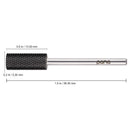 USA PANA Professional 3/32" Shank Size - Flat Top Small Barrel Carbide Bit - 5X Coarse Grit to Extra Fine Grit - Gold, Silver, DLC Black - Nail Drill Bit for Dremel Machine (Fine, DLC Black) PANA