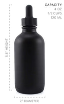 Cornucopia 4oz Black Glass Dropper Bottles (6-Pack), Refillable Glass Eye Dropper Containers for Essential Oils, Cosmetics, and Cooking, Powder Coated Glass Cornucopia Brands Store
