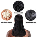 6 Pack Silky Durag with Wave Brush Elastic Headwrap Cap with Long Tail for Men&Women Hair Waves Kerykwan