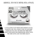 Ardell False Eyelashes 3D Faux Mink 859, 4 pairs Ardell Store