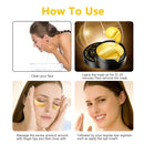 24k Gold Eye Masks-with Collagen Under Eye Patches, Dark Circles Under Eye Gel Treatment Masks, Under Eye Pads For Puffy Eyes,Under Eye Bags ,Anti-Wrinkle, Moisturizing Improves Elasticity 30 PAIRS VANELC