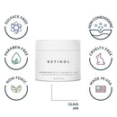 Retinoid Cream - 4.25% Retinol Night Moisturizer for Face & Neck with Collagen, Peptides & Hyaluronic Acid - Anti Aging Wrinkle Cream, Improves Skin Tone & Texture, 3.4 oz Infinity Warehouse