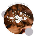 Asooll Bride Wedding Hair Pin Flower Bridal Head Clip Rhinestone Crystal Headpiece for Women and Girls(Gold) Asooll