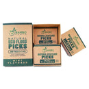 Natural Dental Floss Picks - Eco Friendly Cruelty Free & Vegan Tooth Flossers Pick Set with Biodegradable and Compostable BPA Free Handle & Zero Waste Packaging - 200 Pack (Mint Flavored) BAMBOEARTH
