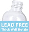 4 oz / 120 ml Clear Glass Boston Round Bottle with White Trigger Spray (12 pack) JUVITUS