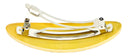 Parcelona French Oval Grey Beige Celluloid Acetate Automatic Hair Clip Barrette Parcelona