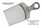 Chicago Comb Model 7 Carbon Fiber Pick Comb, for Long Thick Curly & Afro Hair, Black Color, 6 inches (15 cm) Chicago Comb