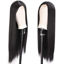 Stamped Glorious Black Wig Long Straight Middle Part Wigs for Women Synthetic 30 Inch Women Long Hair Wigs Daily Party Use(Black) Stamped Glorious Store