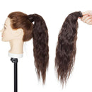 100% Human Hair Ponytail Extensions 18 Inches Wrap Around Human Hair Ponytail With Comb Clip in One Piece Pony Tail Hairpiece Long Corn Wave Curly For Black Women