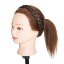 Braided Hair band Plaited Headband Elastic Stretch Wide Plaited Braids Braided Headband Synthetic Hairpiece Chunky Braided Headband Trendy Girls Women (Medium-five strands braided, dark brown) S-noilite Store