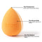 DUcare Foundation Brush with Makeup Sponges Flat Top Kabuki Brush Synthetic Professional Liquid Blending Mineral Powder Beauty Makeup Blender DUcare