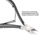 Cuticle Trimmer with Cuticle Pusher - Ejiubas Cuticle Remover Cuticle Nipper Professional Stainless Steel Cuticle Cutter Clipper Durable Pedicure Manicure Tools for Fingernails and Toenails Gray Ejiubas Store