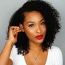 BLY 7A Mongolian Afro Kinky Curly Human Hair 3 Bundles Unprocessed Hair Weave Weft Big Hair for African American Women Natural Color (20/22/24 Inch) BLY