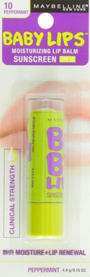 Maybelline New York Baby Lips Moisturizing Lip Balm, Peppermint, 0.15 Ounce Maybelline New York