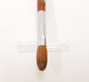 Petal Red Wood Handle Nail Brush For Acrylic Nail Manicure & Pedicure Powder (CRIMPED) - (Size