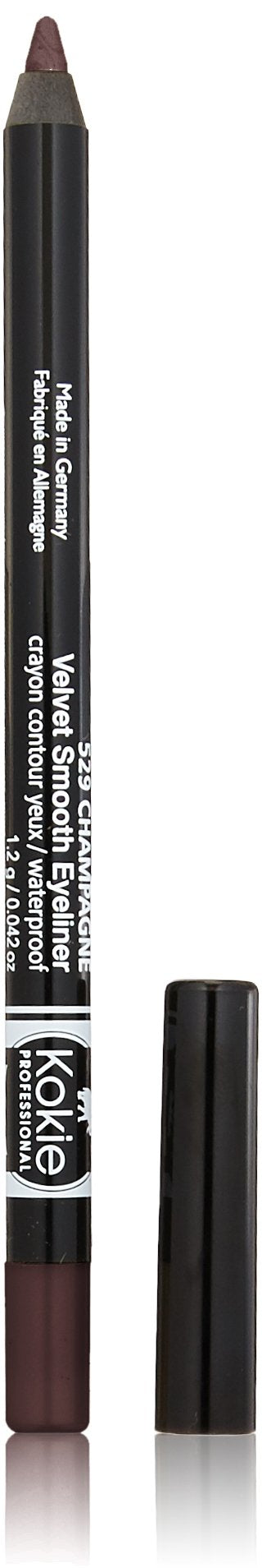Kokie Cosmetics Waterproof Velvet Smooth Eyeliner Pencil, Chocolate, 0.042 Ounce Kokie
