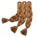24 Inch Ombre Jumbo Braiding Hair Extensions Jumbo Braid Hair Ombre Long Jumbo Braids For Box Twist Braid Crochet Hair High Temperature Fiber 3 Tone Colored ( 5 Bundles, Light Auburn ) S-noilite