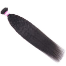 Odir 8A Brazilian Kinky Straight Human Hair Bundles 1 Bundle (18 Inch) Unprocessed Yaki Straight Human Hair Weave Bundles Natural Color Odir