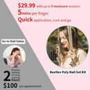 Beetles Poly Nail Gel Extension Gel Kit for Builder Gel Nail Gel Nail Art Design Nail Extension Gel Nail Salon All-in-One French Kit Easy DIY at Home beetles Gel Polish