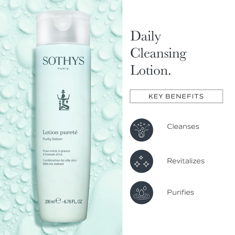 SOTHYS Purity Lotion | Bi-Phased Oil Lotion Cleanser, Acne Reducing Moisturizer |Toner for Combination to Oily Skin Infinity Warehouse