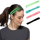 Asooll Sports Headbands Thin Non-Slip Elastic Headband Exercise Grip Headbands for Women and Girls(4 Pieces)(set1) Asooll